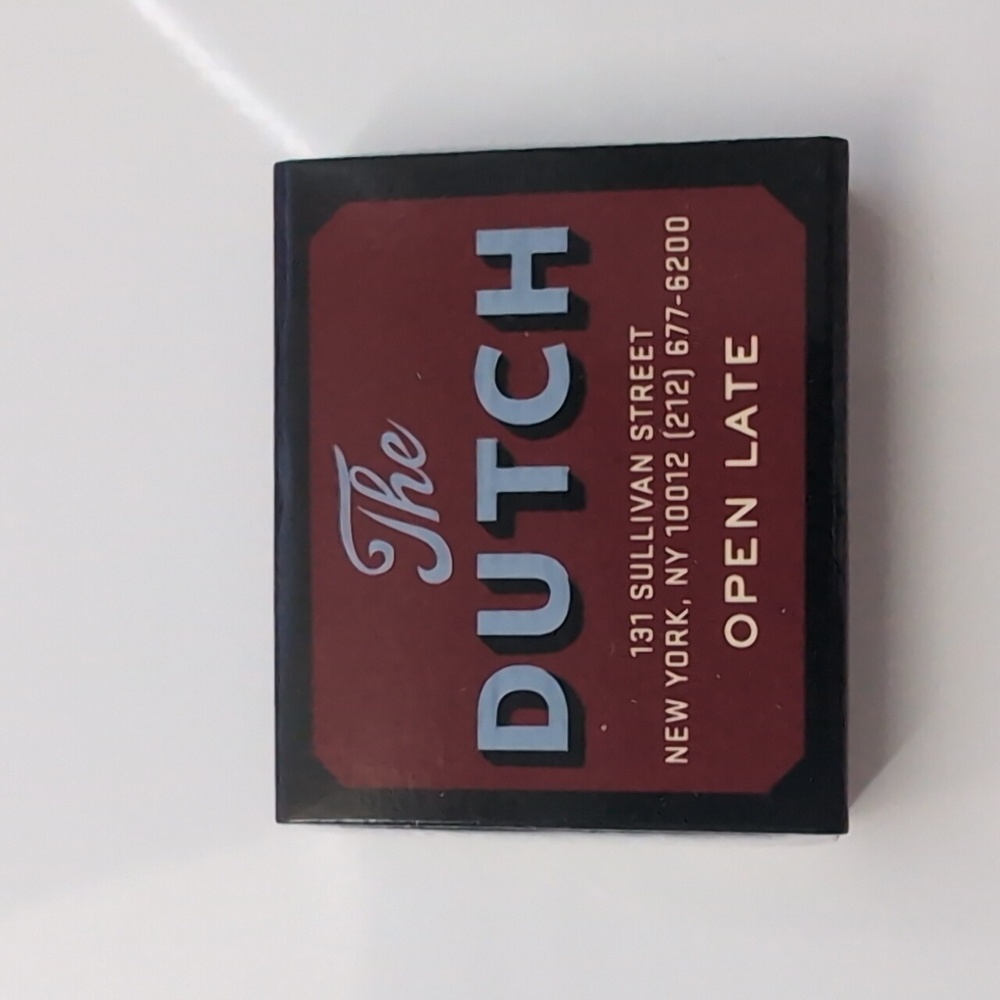 NYC Restaurant The Dutch Matchbox New